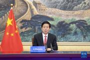 栗戰(zhàn)書同尼加拉瓜國民議會議長波拉斯舉行會談