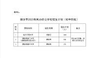 最新！臨汾2023年民辦、市直公辦義務教育階段學校招生工作方案