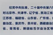 二十屆中央第六輪巡視對象公布
